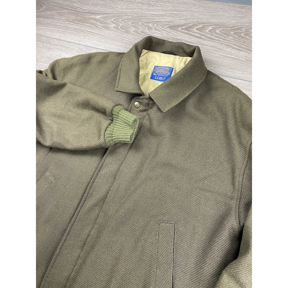 Pendleton Men's Lobo Vtg 100% Wool Bomber Jacket‎ Brown Size Medium